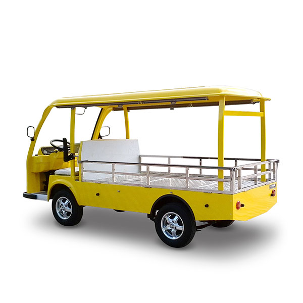yellow small electric truck